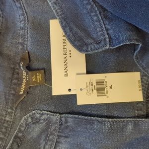 NWT Banana Republic long sleeve denim dress size XL